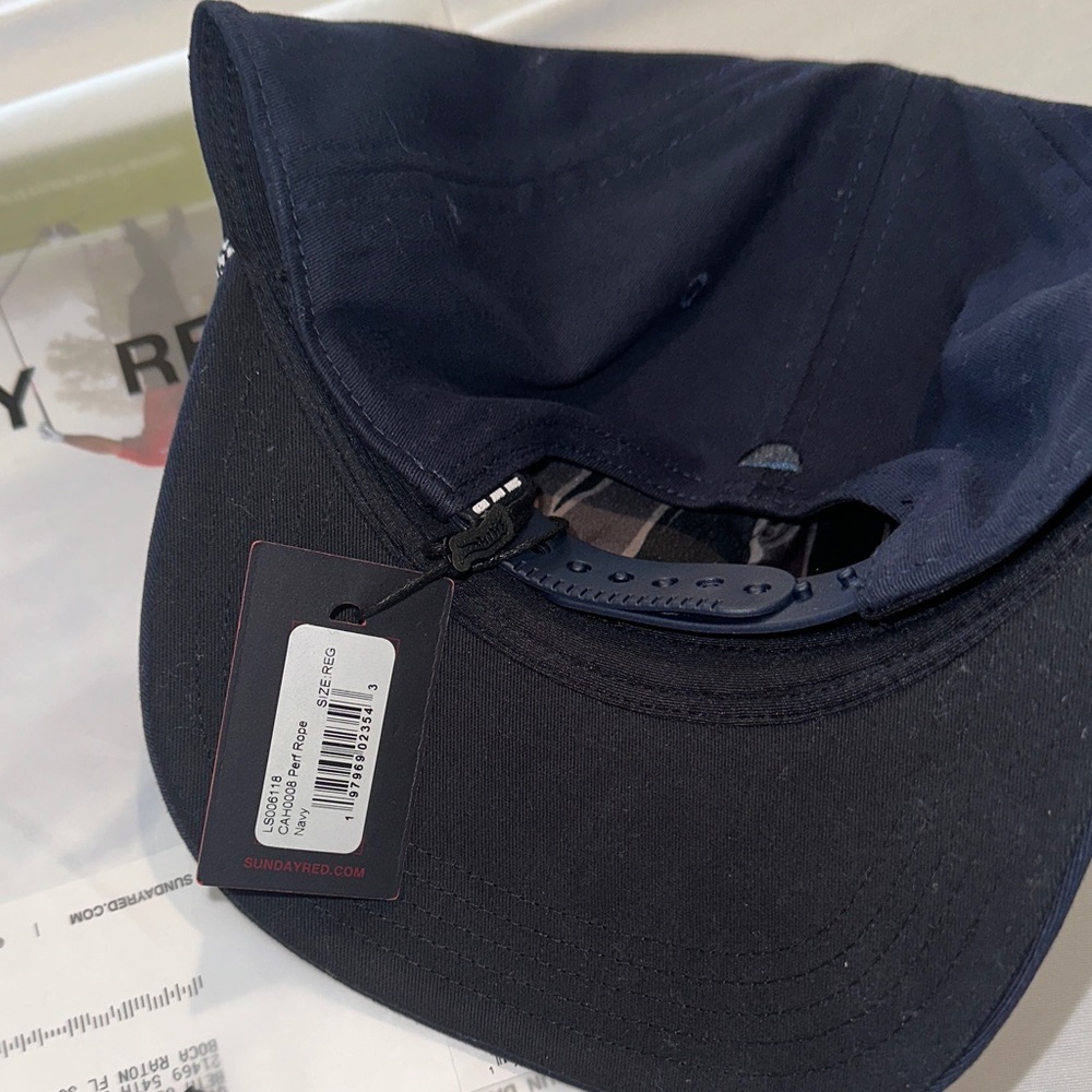 SUN DAY RED- Navy Performance Rope Hat - Picture 3 of 5